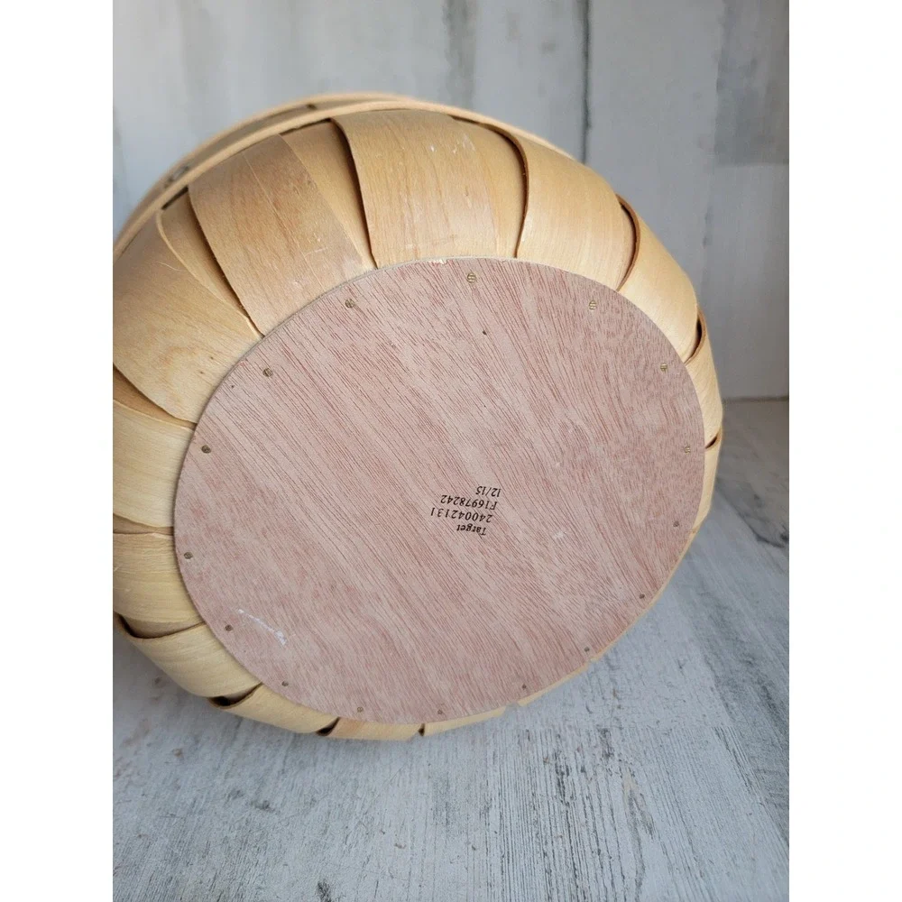 Vintage style‎ bushel basket picnic round home decor storage tan